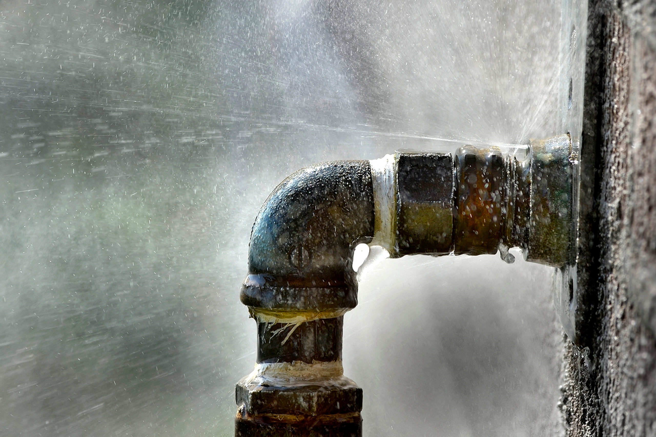 Water is leaking from pipe